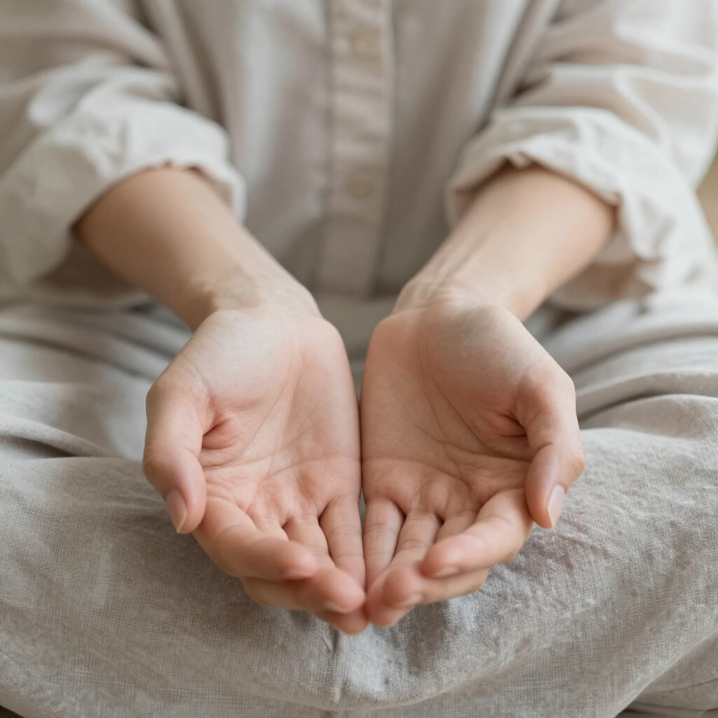 Open hands representing Kerry's gentle hands-on healing approach