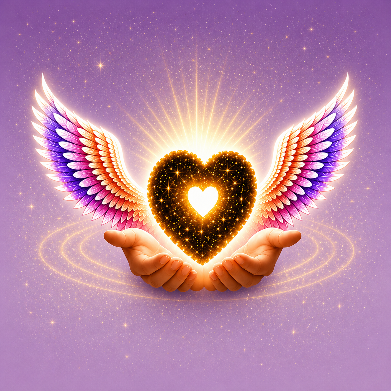 Kerry Viner Energy Healing winged heart held by open hands